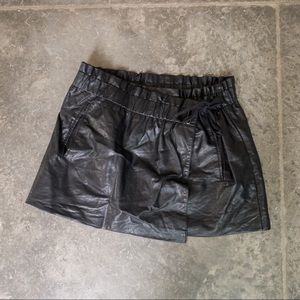 Jolt Leather Mini Skirt